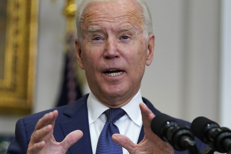 President Joe Biden speaks about the situation in Afghanistan in the Roosevelt Room of the White House on August 22, 2021, in Washington. (AP/PTI Photo)