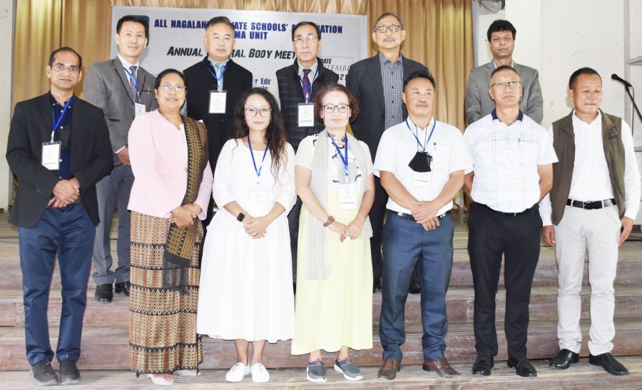 ANPSA Kohima unit with Dr Hovithal Sothu during its general body meeting on September 25 in Kohima.