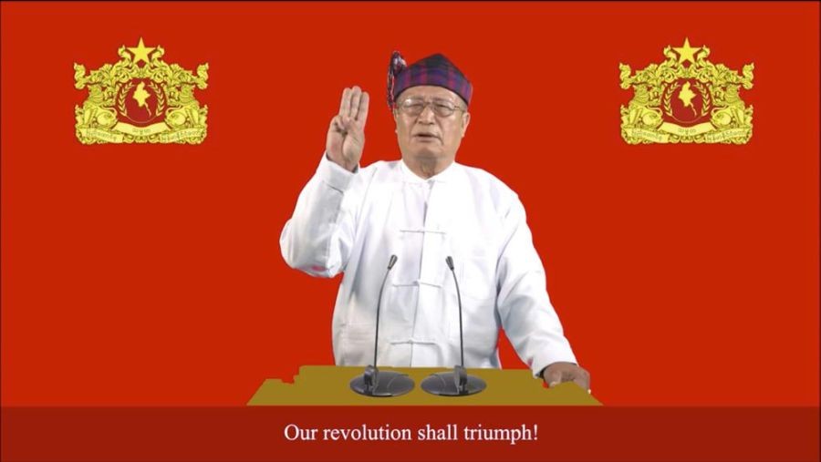 This image made from video by National Unity Government (NUG) via Facebook, shows Duwa Lashi La, the acting president of the National Unity Government (NUG), posted on Tuesday, Sept. 7, 2021 in Myanmar. Myanmar’s NUG, an underground body coordinating resistance to the military regime, on Tuesday called for a nationwide uprising. The shadow government's acting president Duwa Lashi La called for revolt “in every village, town and city in the entire country at the same time” against the military-installed government and declared a so-called “state of emergency.” (National Unity Government via Facebook via AP)