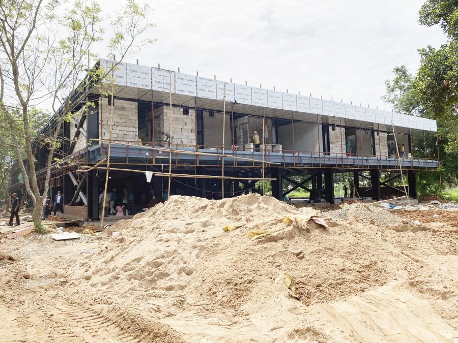 A view of the 200-bedded hospital at CISHR. The under-construction hospital is likely to be completed by the end of September. (Photo Courtesy: Twitter/@NagalandCS)