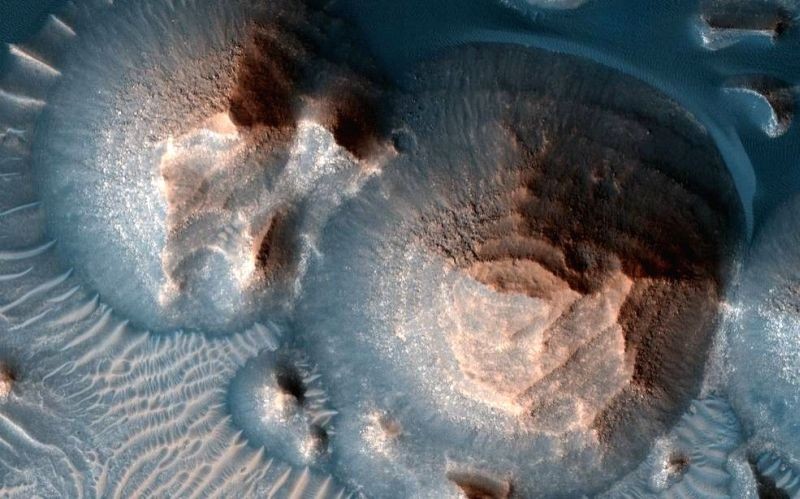 Thousands of massive, ancient volcanic eruptions on Mars: NASA (NASA/JPL-Caltech/University of Arizona/IANS Photo)