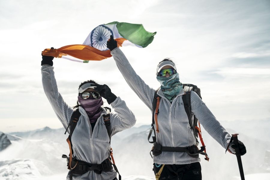 **EDS: HANDOUT PHOTO MADE AVAILABLE FROM PR ON THURSDAY, SEPT. 30, 2021**New Delhi:  India’s twin mountaineering sisters Tashi and Nungshi Malik, popularly known as the ‘Everest Twins’, represented India in Switzerland’s ‘100% Women Peak Challenge’. As part of the challenge the twins summited two 4000m (13,000 ft) peaks in the Swiss Alps. (PTI Photo)