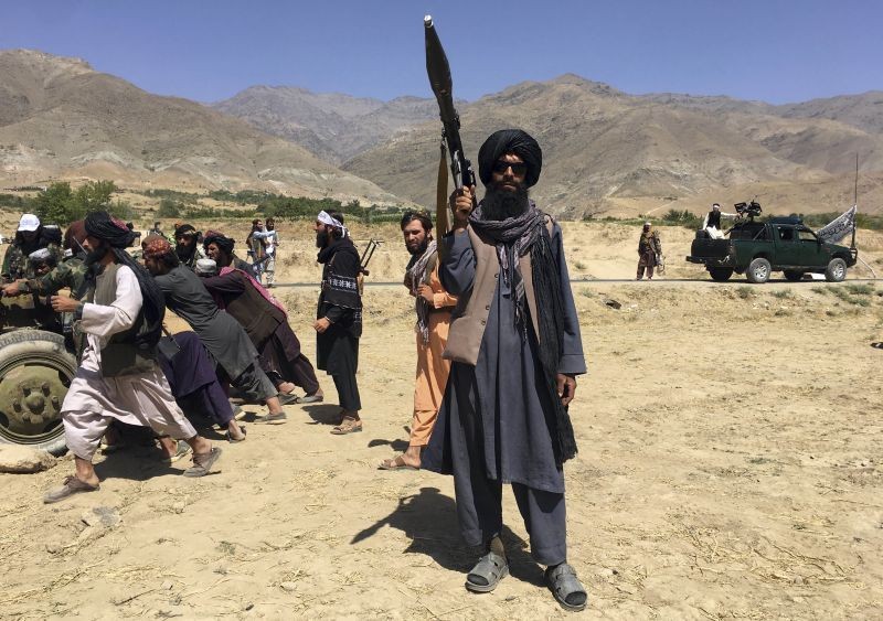 Taliban soldiers stand guard in Panjshir province northeastern of Afghanistan on September 8, 2021. (AP/PTI Photo)