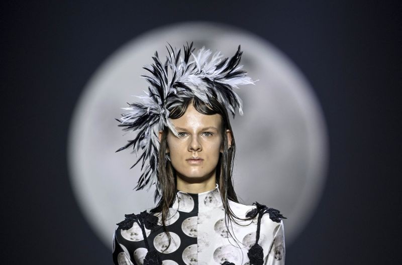 Berlin: A model shows a creation at the show of Austrian designer Florentina Leitner, who opened Berlin Fashion Week at Kraftwerk with the fashion show of her collection titled "Vacation on the Moon" in Berlin, Germany, Monday, Sept. 6, 2021. Several events are planned throughout the city over the next few days.AP/PTI(