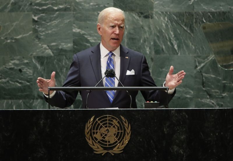 U.S. President Joe Biden speaks during the 76th Session of the United Nations General Assembly at U.N. headquarters in New York on  September 21, 2021.  (AP/PTI Photo)