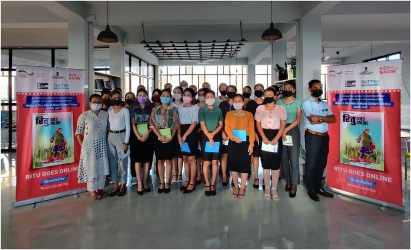 Attendees of short-film screening event conducted at YouthNet Made in Nagaland Centre and YouthNet Incubation Centre, Dimapur under Project Her&Now on September 9.