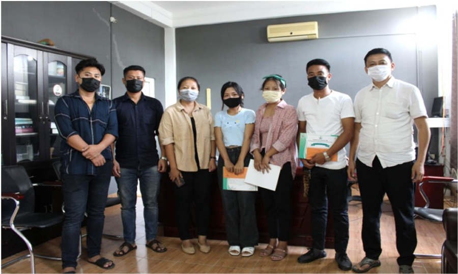 Member secretary and officials from ENVIS cell, Nagaland Pollution Control Board with winners of the Online Poster Making competition organised by ENVIS Hub, Nagaland in commemoration of World Ozone Day on September 16. Limakumla Jamir from Immanuel College, Dimapur won the first position while Taliyimba from Doulous Theological College, Dimapur and Leche Krome from Rüzhükhrie Government Higher Secondary School Kohima came second and third respectively. 