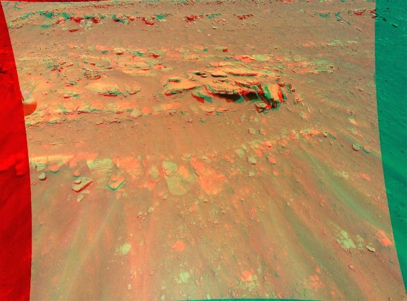 NASA’s Ingenuity captures Mars rock feature in 3D. (IANS Photo)