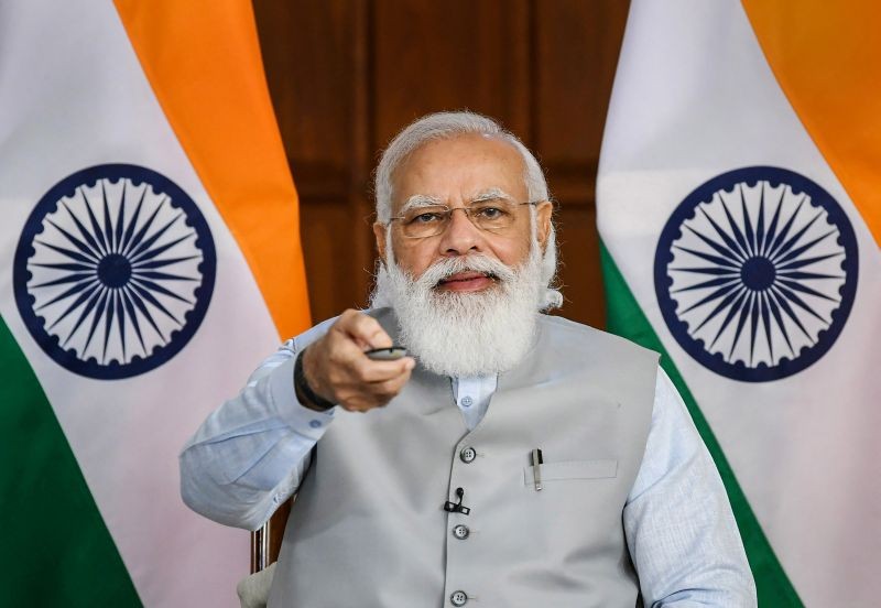 Prime Minister Narendra Modi launches the multiple key initiatives in the Education Sector at the inaugural conclave of 'Shikshak Parv', through video conferencing, in New Delh on September 7, 2021. (PTI Photo)