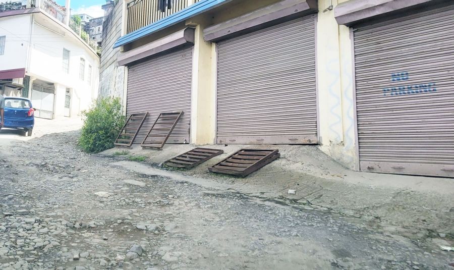 A dilapidated road condition in Daklane ward, Kohima. (Morung Photo)