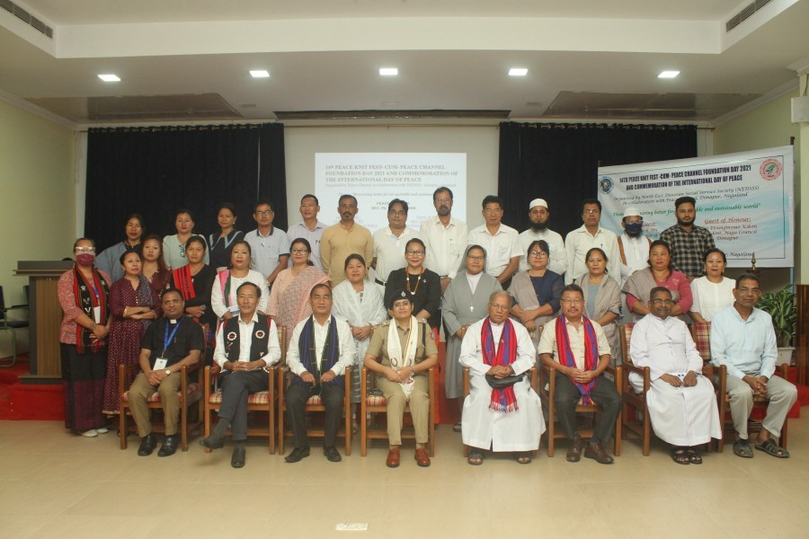 Rev Fr O C Abraham, recipient of the Peace Channel’s Peace Award 2021 with others.