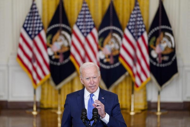 President Joe Biden delivers remarks on the economy in the East Room of the White House on September 16, 2021, in Washington. (AP Photoi)