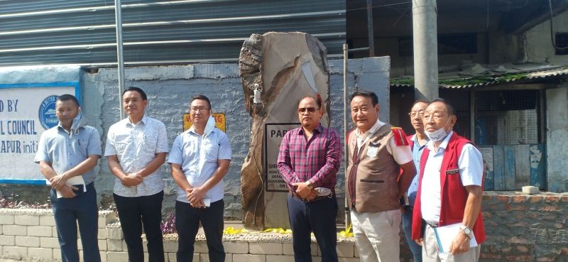 MLA & Advisor, H Tovihoto Ayemi along with other officials after inaugurating Parkway in Dimapur on September 4. (Morung Photo)