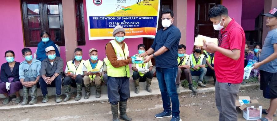 The Tuensang Town Council honoured sanitary workers as part of its ongoing AKAM on October 2.