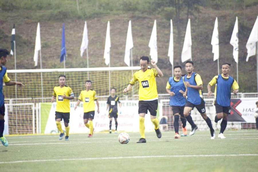 Match in action between Magdaline Coaching FC and Tyrants FC 3-0.