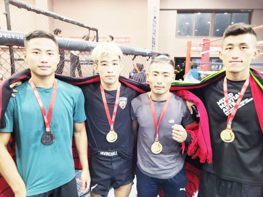 Avizo Lanamai, Limasunep Imchen, Arsenba Ozukum and Kekhrieneitso Angami who represented Nagaland at the MMA and Striking MMA India nationals.