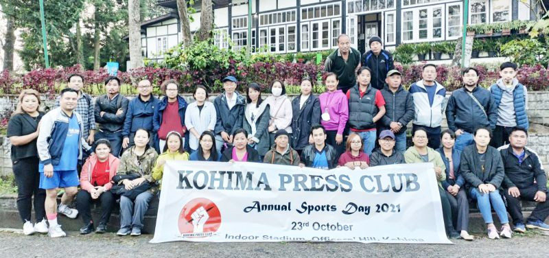 Participants of the Kohima Press Club (KPC) annual sports day.