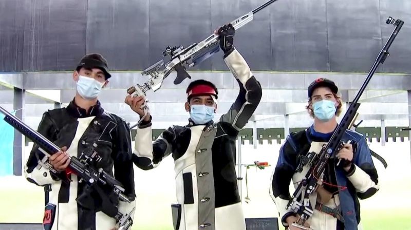 Aishwary Pratap Singh wins gold medal at  ISSF Jr. World Championships 2021, Lima, Peru. (PTI Photo)