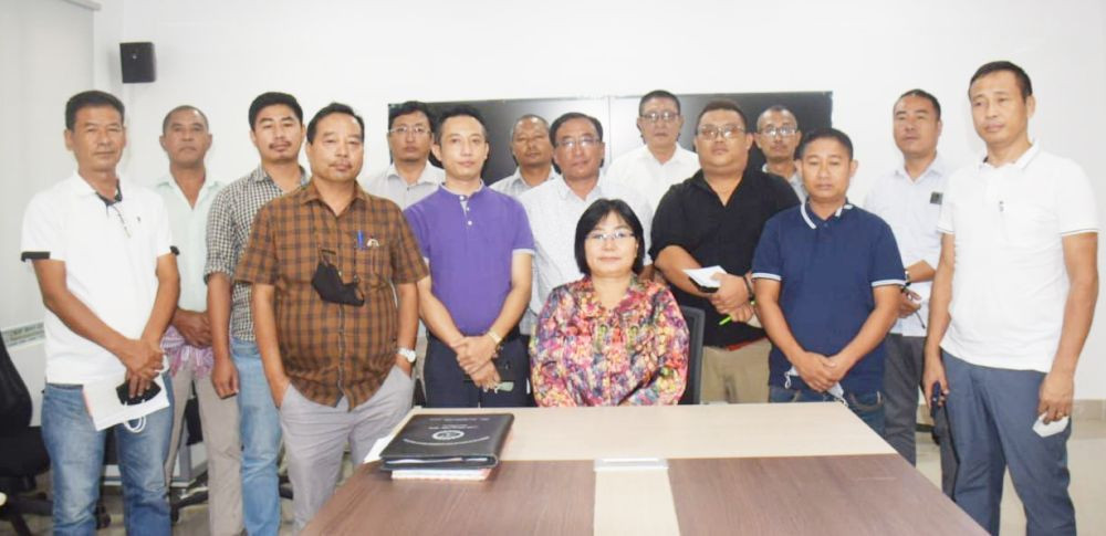 Joint Secretary, Power, Sara Jamir with the Power Department officers of Dimapur district on October 18. (DIPR Photo)