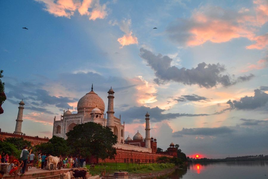 Agra: A view of Taj Mahal during sunset in Agra, Sunday, Oct. 3, 2021. (PTI Photo)