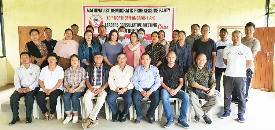 Dignitaries who attended the NDPP 10th Northern Angami-I A/C leaders consultative meeting cum get together held at Kire Farm, Chünyüca, D Khel, Kohima village on October 9.