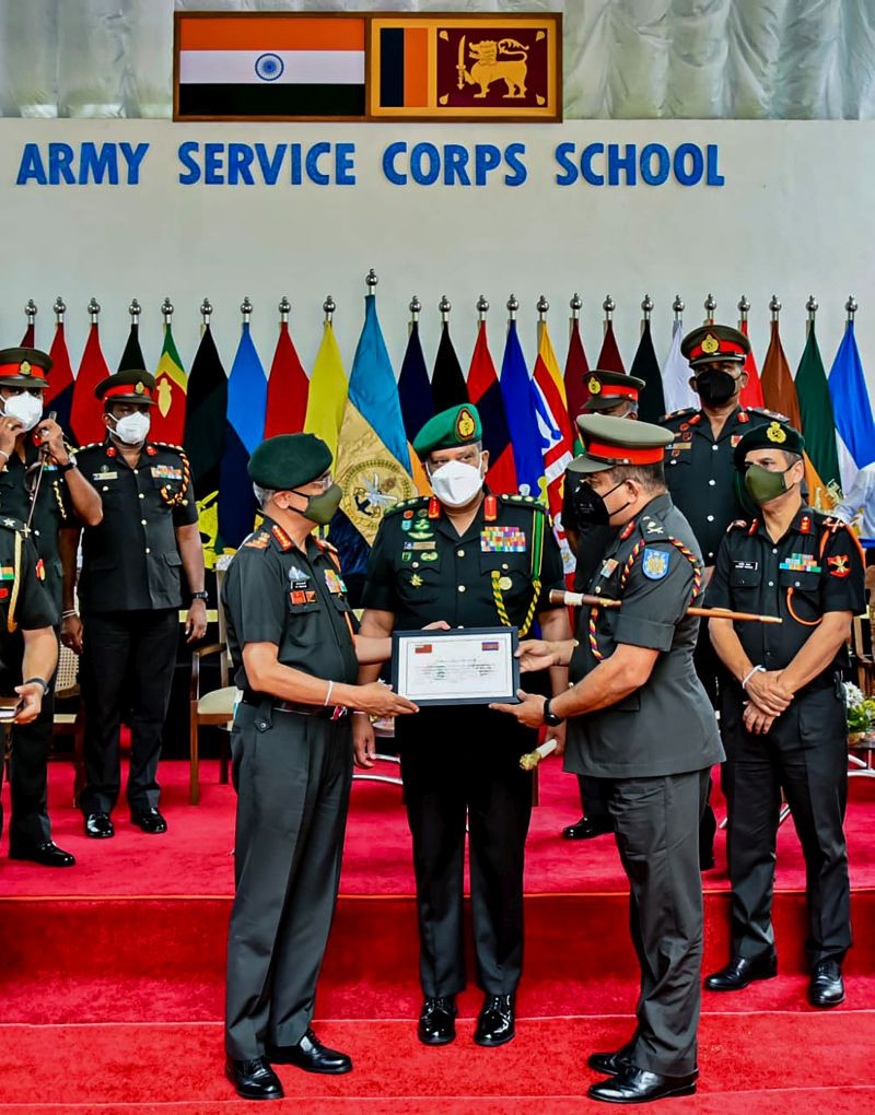COAS General MM Naravane visits Army Service Corps School and presented Universal Driving Simulator and Infantry Training Weapon Simulator to Sri Lankan Army. (PTI Photo)