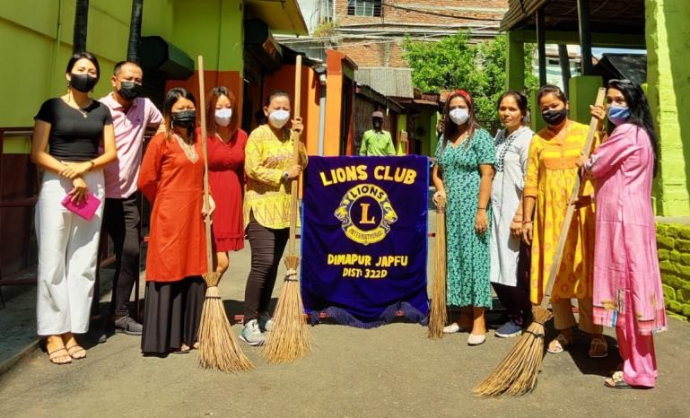 Lions Club of Dimapur Japfü celebrated Gandhi Jayanti and Swacch Bharat Abhiyan with a clean up drive on October 1. (Photo Courtesy: Lions Club of Dimapur Japfü)