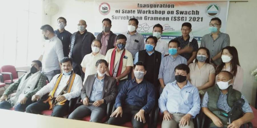 Attendees at the state level workshop on Swachh Survekshan Grameen in Kohima on October 12.