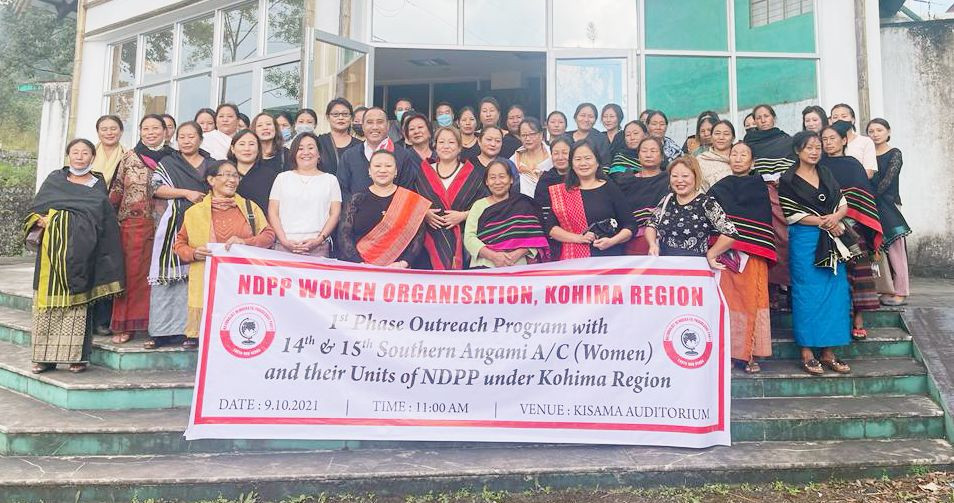 NDPP women organization Kohima region during its 1st phase outreach programme at Kisama on October 9.