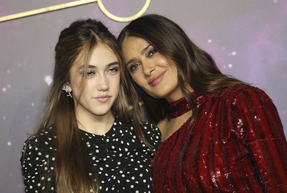 London: Valentina Pinault, left, and Salma Hayek pose for photographers upon arrival at the premiere of the film 'Eternals' on Wednesday, Oct. 27, 2021 in London.AP/PTI Photo(