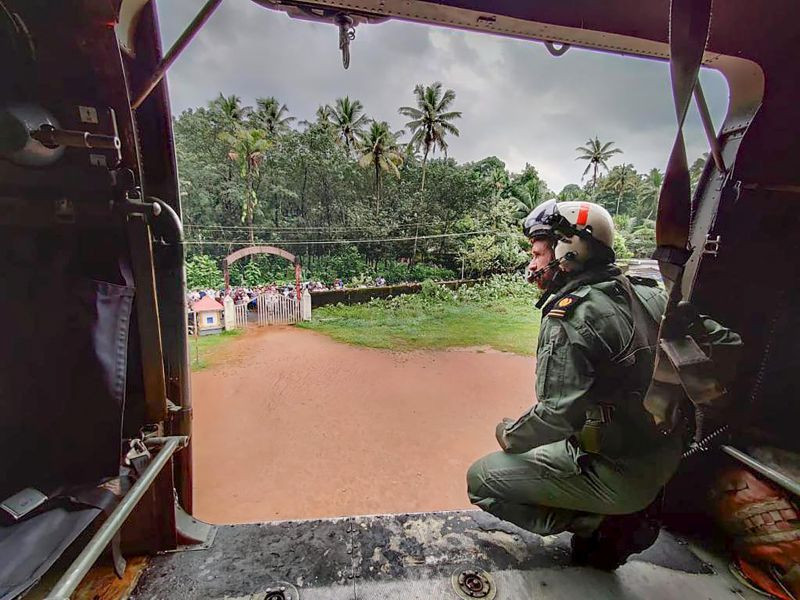A view of the landslide-affected area of Koottikkal in Kottayam district, Sunday, Oct 17, 2021.(PTI Photo)