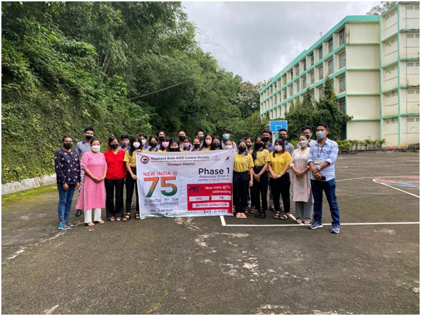 Red Ribbon Club, St John College, Dimapur in collaboration with Nagaland State AIDS Control Society organized awareness drive on the three themes – HIV AIDS, Tuberculosis and Blood Donation at college campus on October 21. The basics of HIV AIDS was presented by Meceivinuo Zhotso, District Programme Officer, awareness on Tuberculosis was presented by Kekusenuo Peseyie, Senior TB Lab Supervisor while presentation on importance of Blood Donation was given by Orenthung Ngullie, District ICTC Supervisor. 