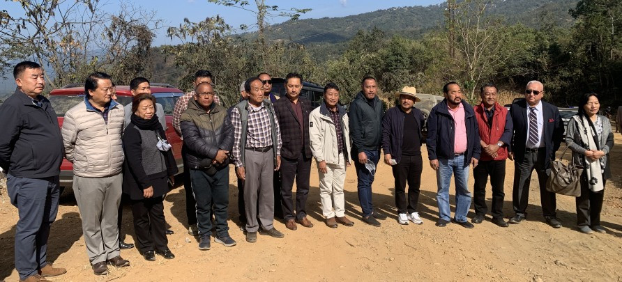 Nagaland Deputy Chief Minister, Y Patton and others during the official opening of the Seithogei to IG Stadium by-pass, Kohima on November 30. (Photo Courtesy: Medai Cell Dy CMO)