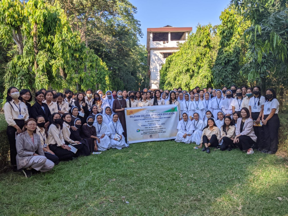 Participants of the webinar conducted for women students of the Salesian College for Higher Education.