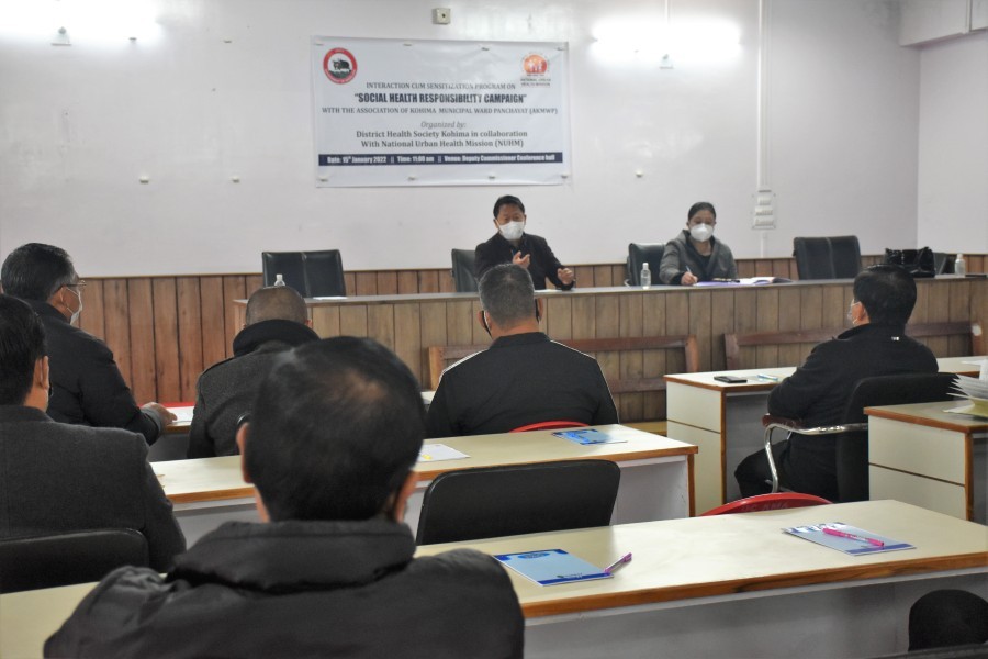 A meeting to discuss social health responsibility was conducted at the DC’s conference hall, Kohima on January 15. (DIPR Photo)