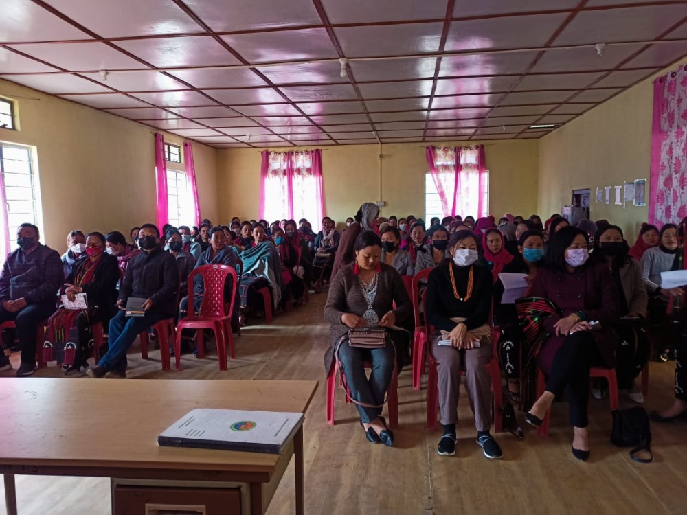 SHGs members from 20 VLOs of Sapheni BLF Satakha during the annual general meeting on January 29.