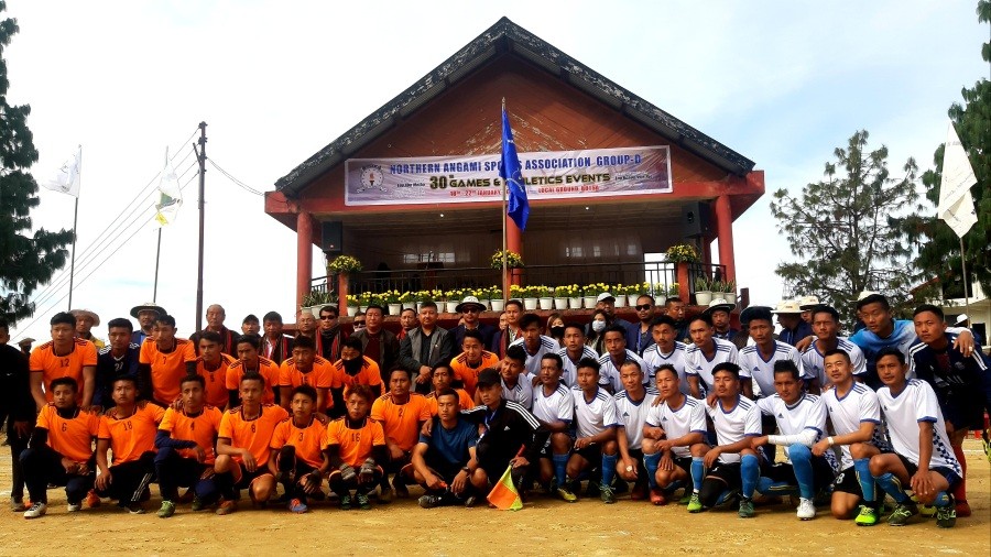 Abu Metha with others during the 30th sports meet of NASA- D at Botsa on January 18.