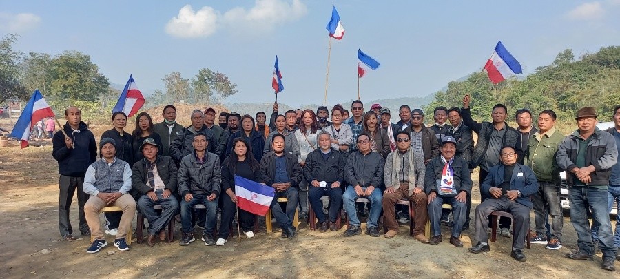 Dr Chumben Murry along with NPF party workers of Wokha division during the consultative meeting-cum-picnic at Doyang Hydro Project on January 22.