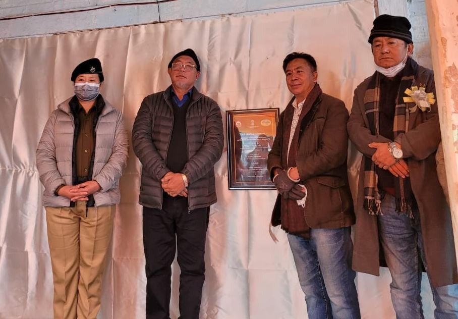 Minister Pangnyu with others during the inauguration of Static Soil Testing Laboratory at District Soil Conservation Office, Zunheboto on January 25.