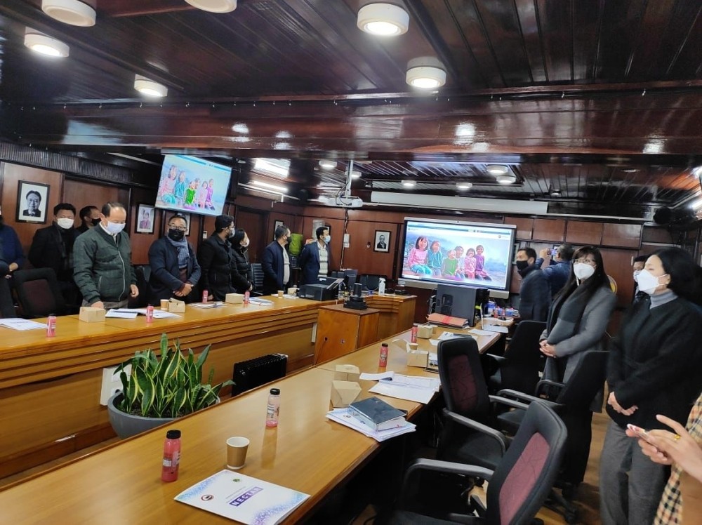 Officials and others during the launching of Nagaland Education Project - The Lighthouse (NECTAR) official project website on January 31.