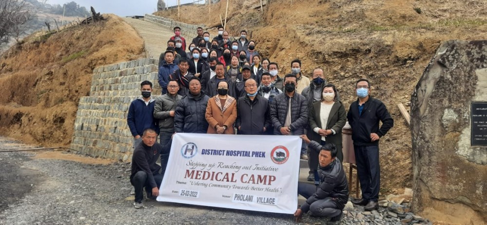 Medical team during medical camp at Pholami village on February 25.