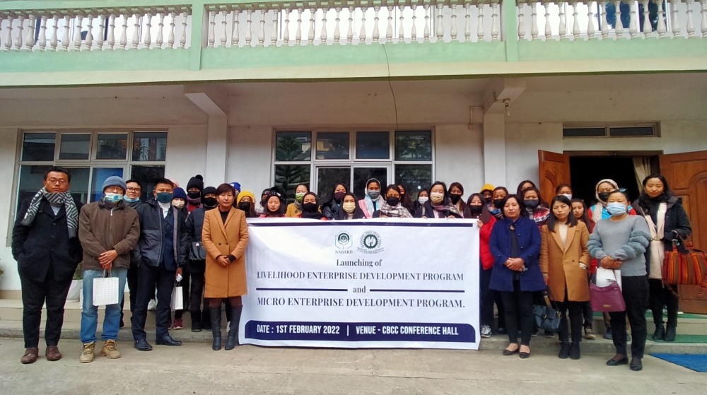 Chakhesang Women Welfare Society launched livelihood and micro enterprises development programmes at CBCC Conference Hall, T Chikri Pfutsero, Phek on February 1. (Photo Courtesy: CWWS)