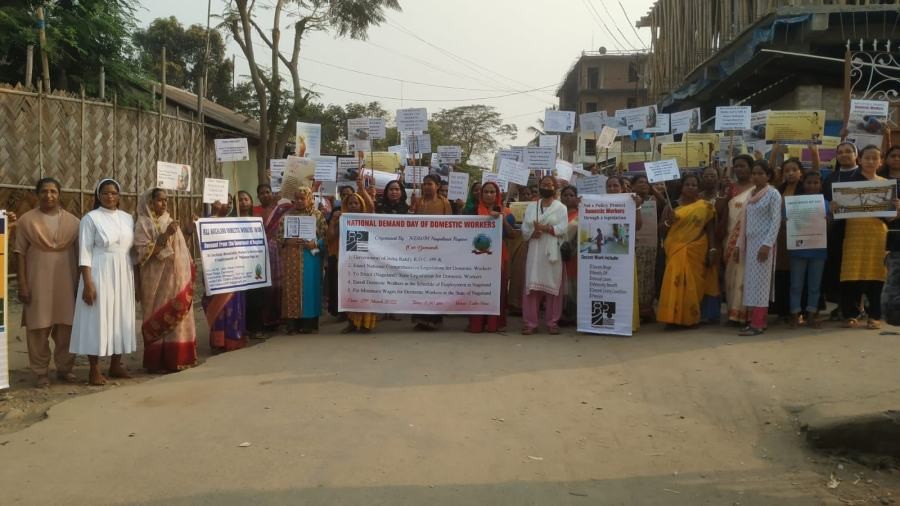 NDWM-Nagaland Region observed the National Demand day for the Domestic Workers at Lake View, ACID Office hall on March 23.