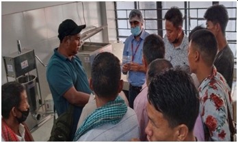 Farmers and other participants during the training organised by ICAR-National Research Centre on Mithun, Medziphema.