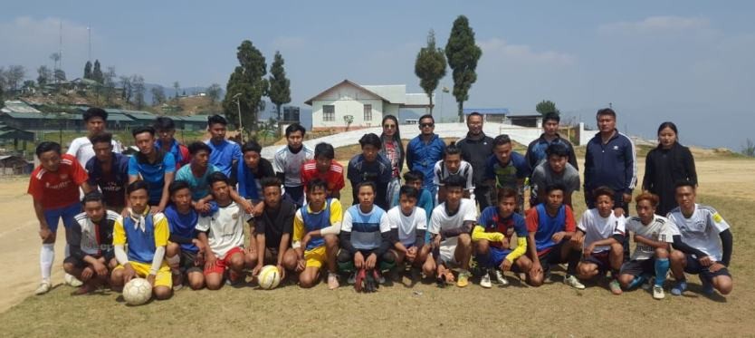 Shamator District Football Association held its first trials for selection at Shamator public ground on March 21. Altogether, 31 players from Anundanger village, Tsurongto circle, Chessore circle, Mangko Circle, Thsotokur Circle and Shamator H.q circle attended the trial. (DIPR Photo) 