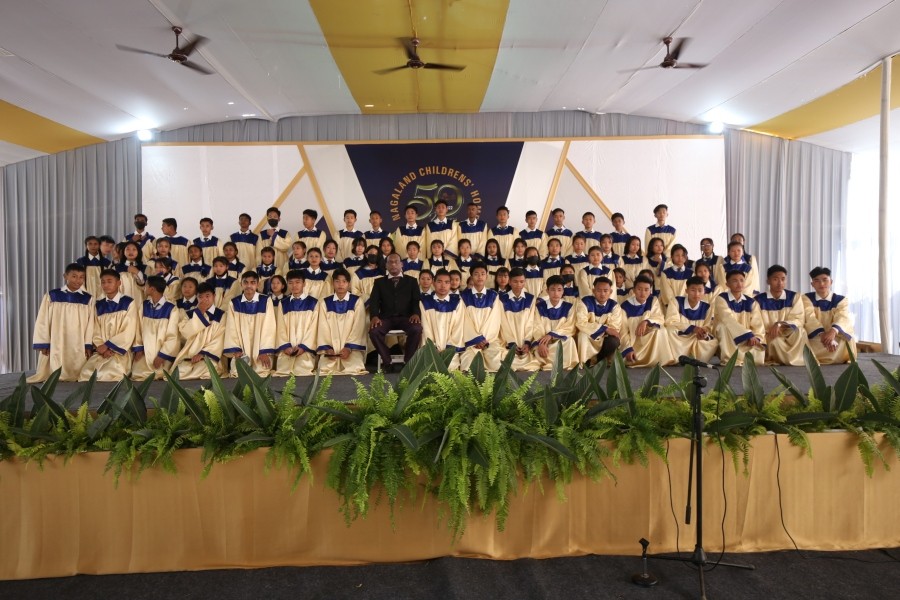 Jubilee Choir during the golden jubilee celebration of Nagaland Children’s Home at Diphupar, Dimapur on March 5. (Morung Photo)