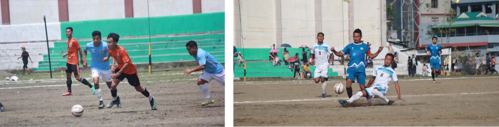 Dimapur (orange) Vs Peren (blue) - Mon (white) Vs Tseminyu (blue) in action