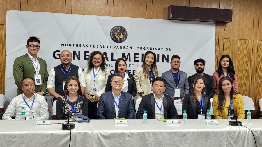 NBPO officials during a press conference at Hotel Japfü, Kohima on April 20. (Morung Photo)