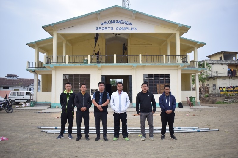 MDFA Officials at Imkongmeren Sports Complex after the press conference. (Morung Photo)