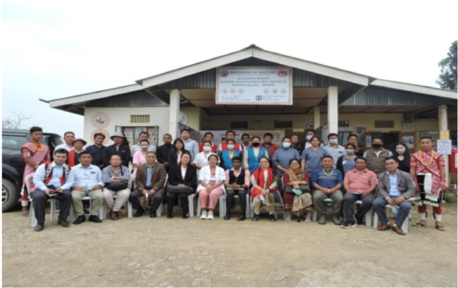 USAID team along with the villagers and health workers in Rusoma.